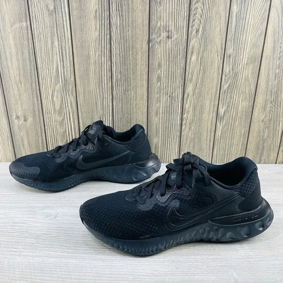 Nike Renew Run 2 Shoes Men's 11  Triple Black Low Top Athletic Running Sneakers - Picture 11 of 16